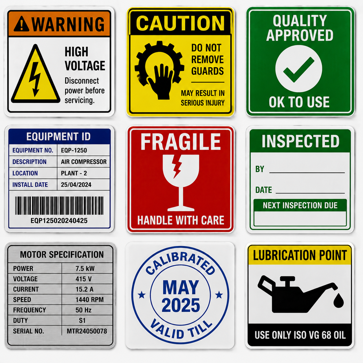 SS Name Plates